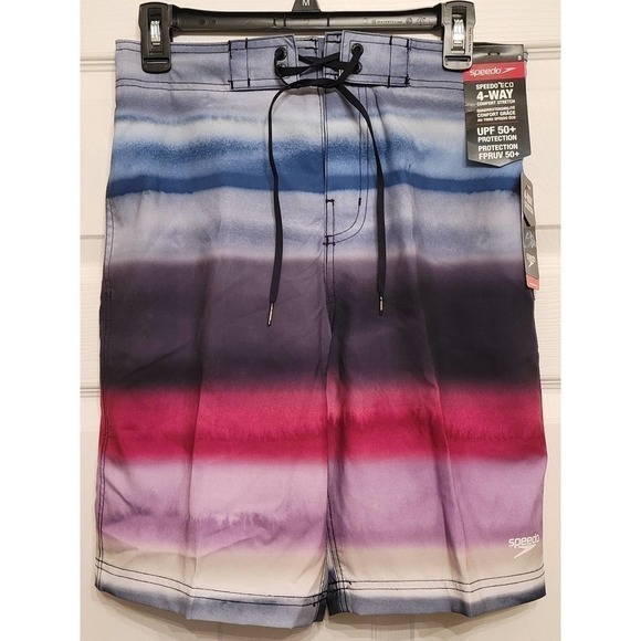 Speedo Men's Swim Trunks 20 Inch Knee Length Boardshorts Blue Small - Picture 2 of 14